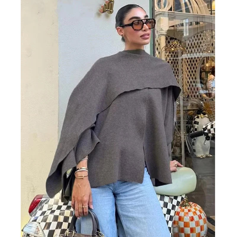 Mujer cape manteaux femmes échape col peluche femmes