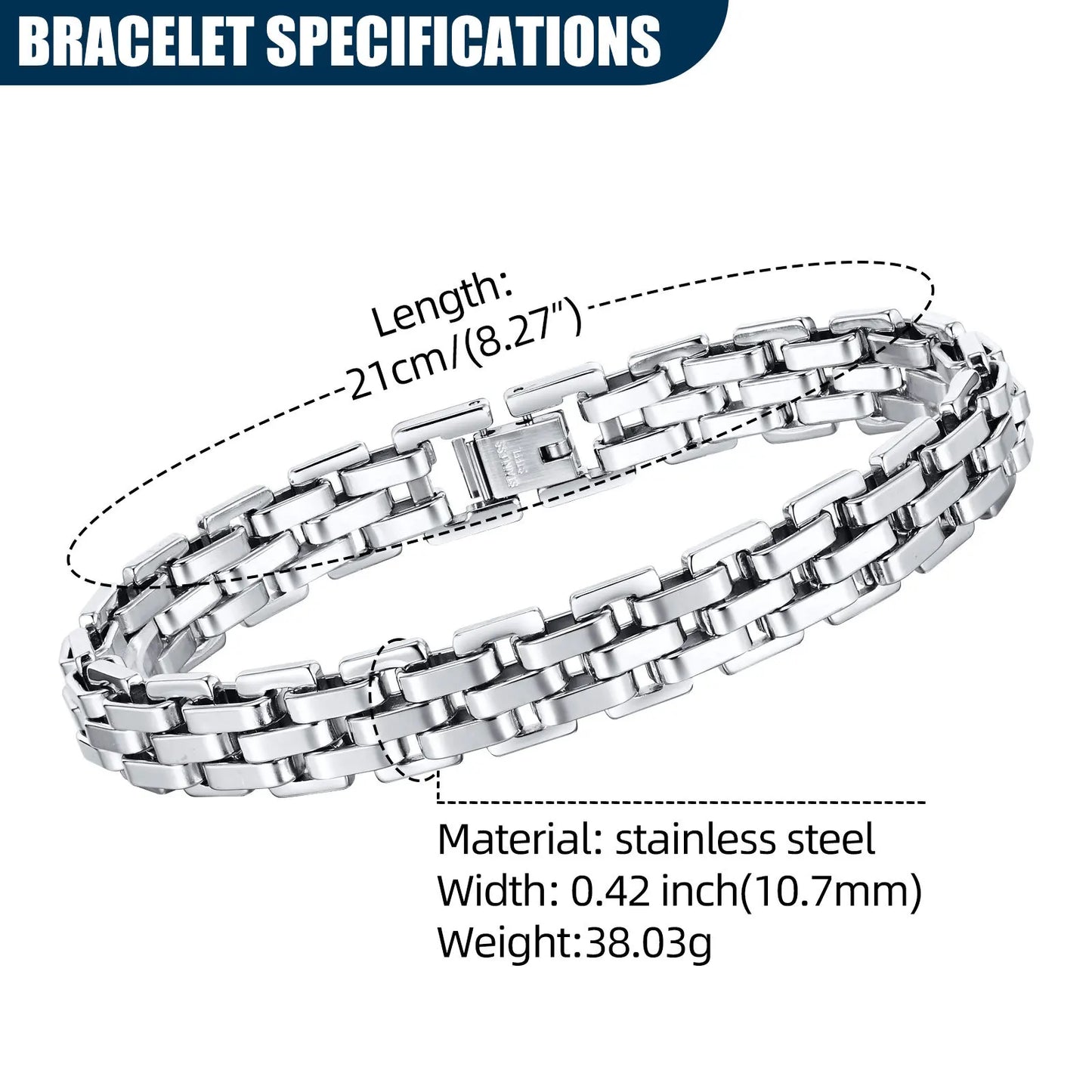 Bracelet homme acier inoxydable