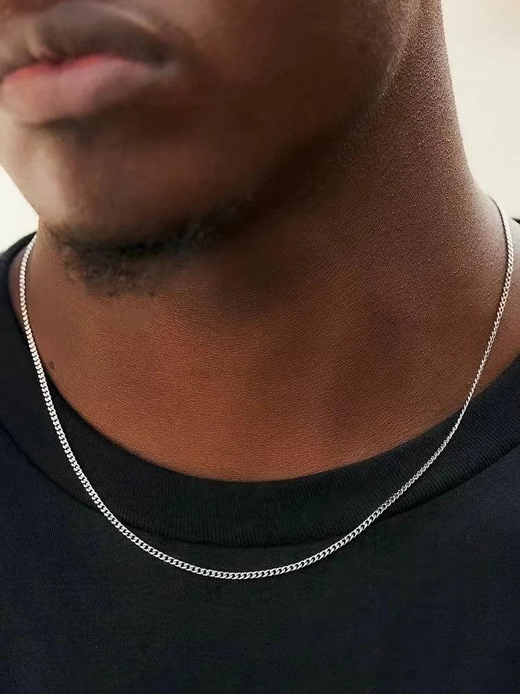 Chaine argenté pour homme