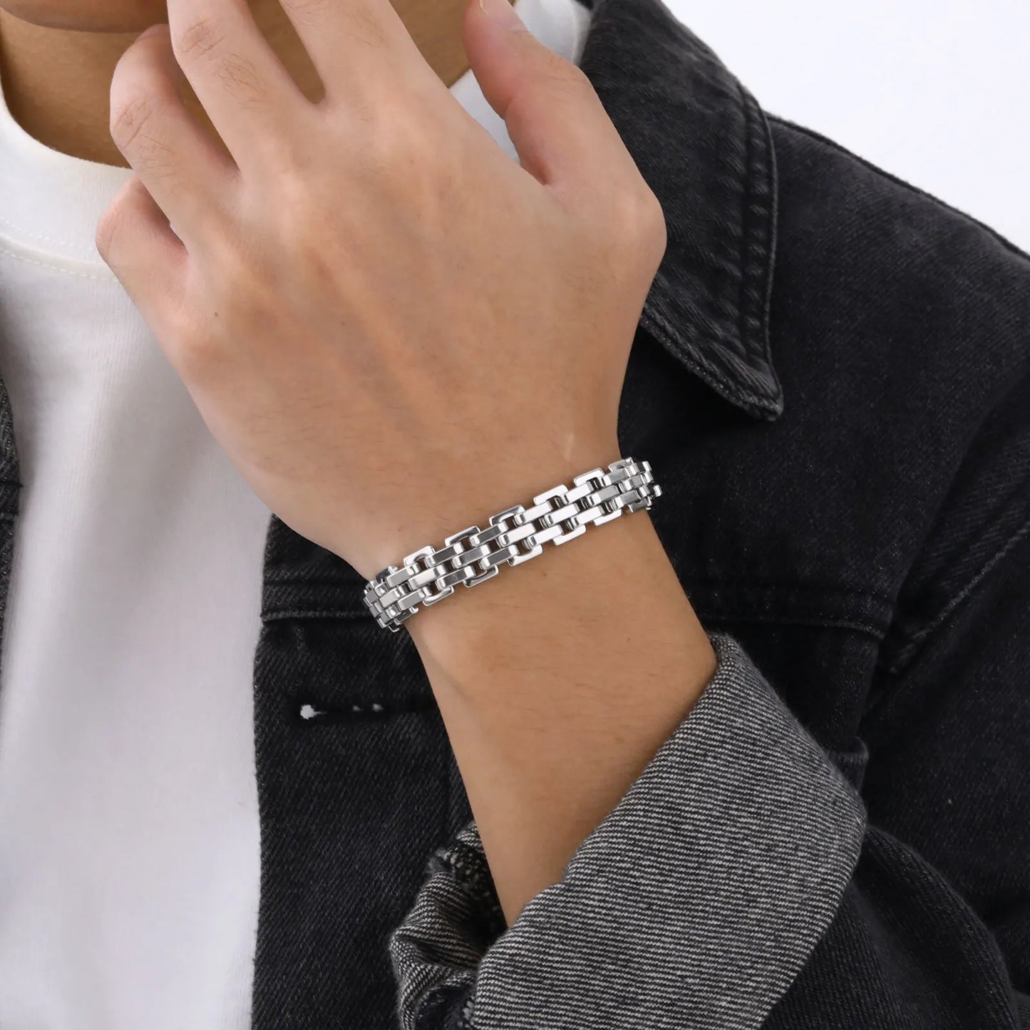 Bracelet homme acier inoxydable