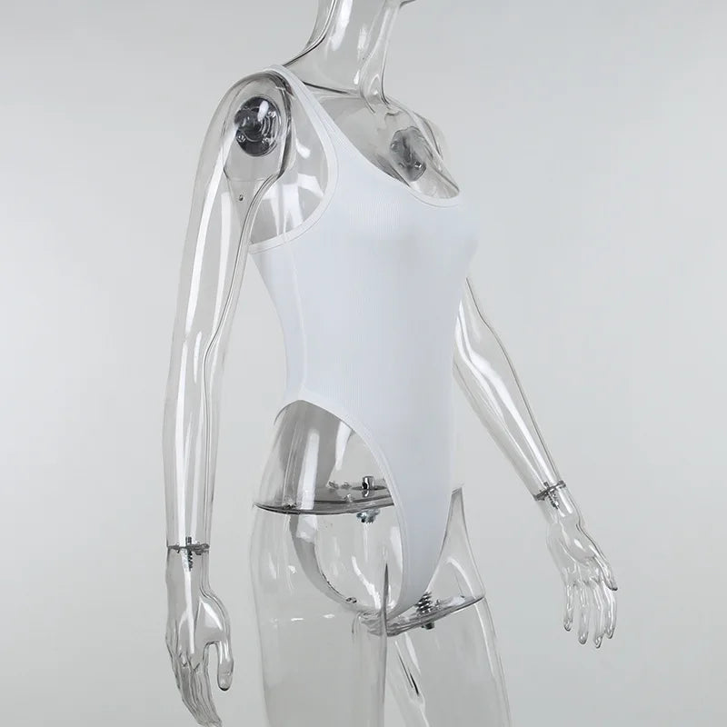 Body en tricot sans manches pour femme