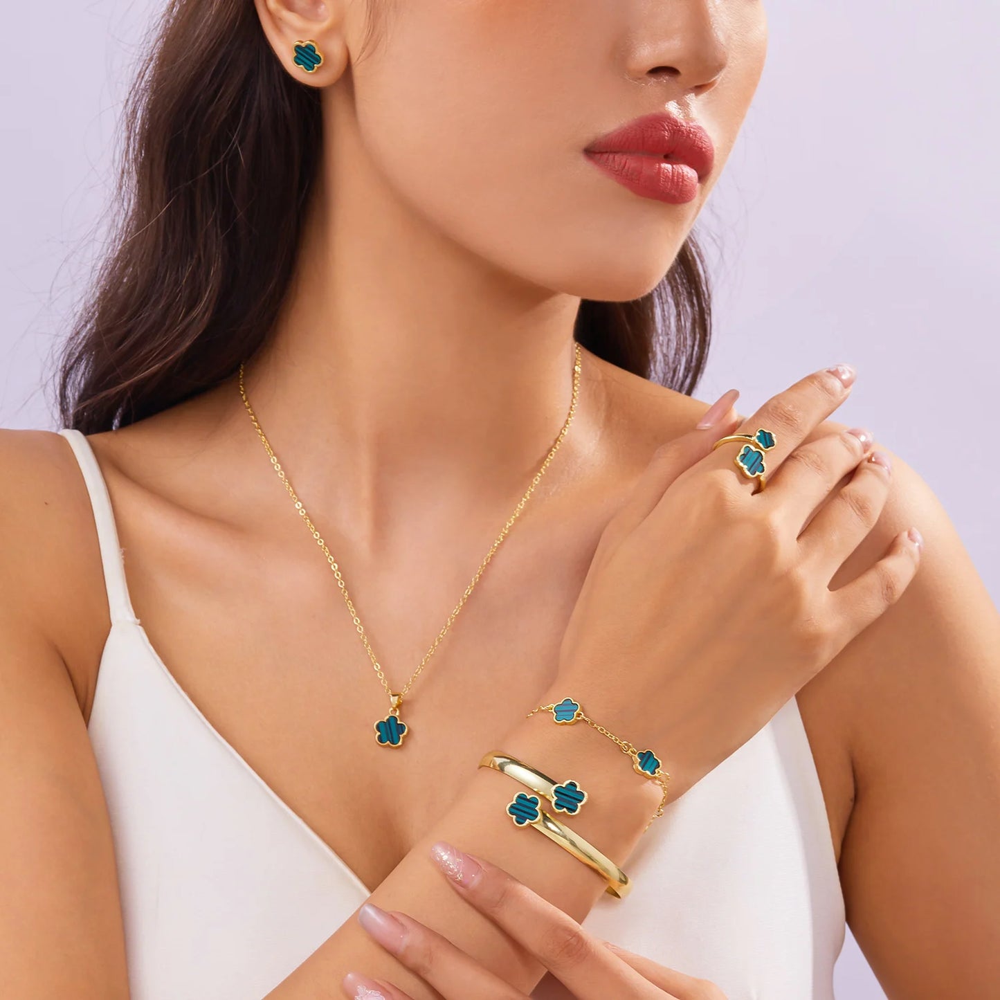 bracelet en or a fleure