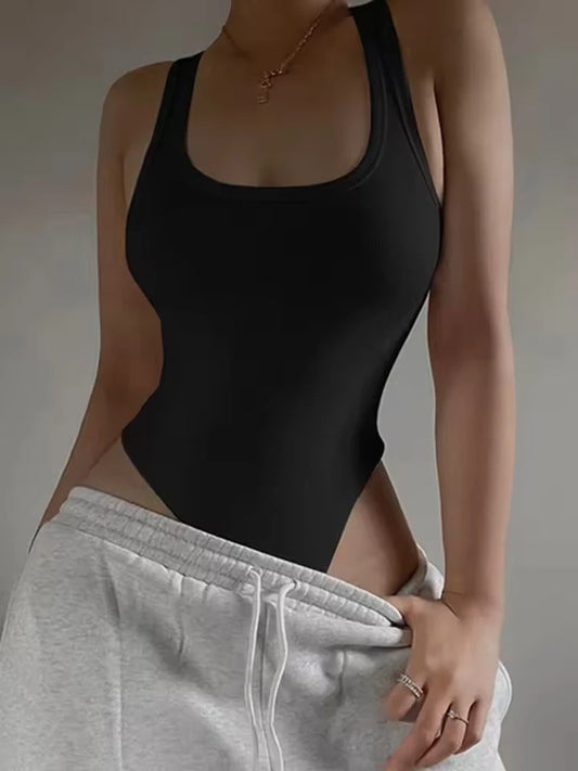 Body en tricot sans manches pour femme