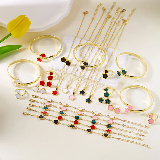 bracelet en or a fleure