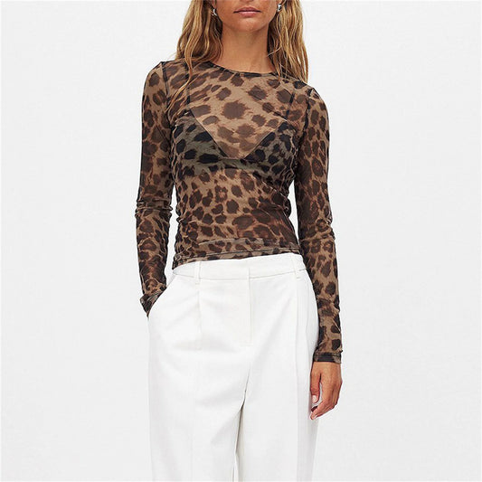 Haut léopard pour femme